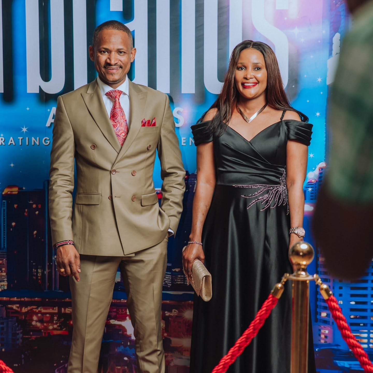 Hon. Babu Owino and partner on the red carpet