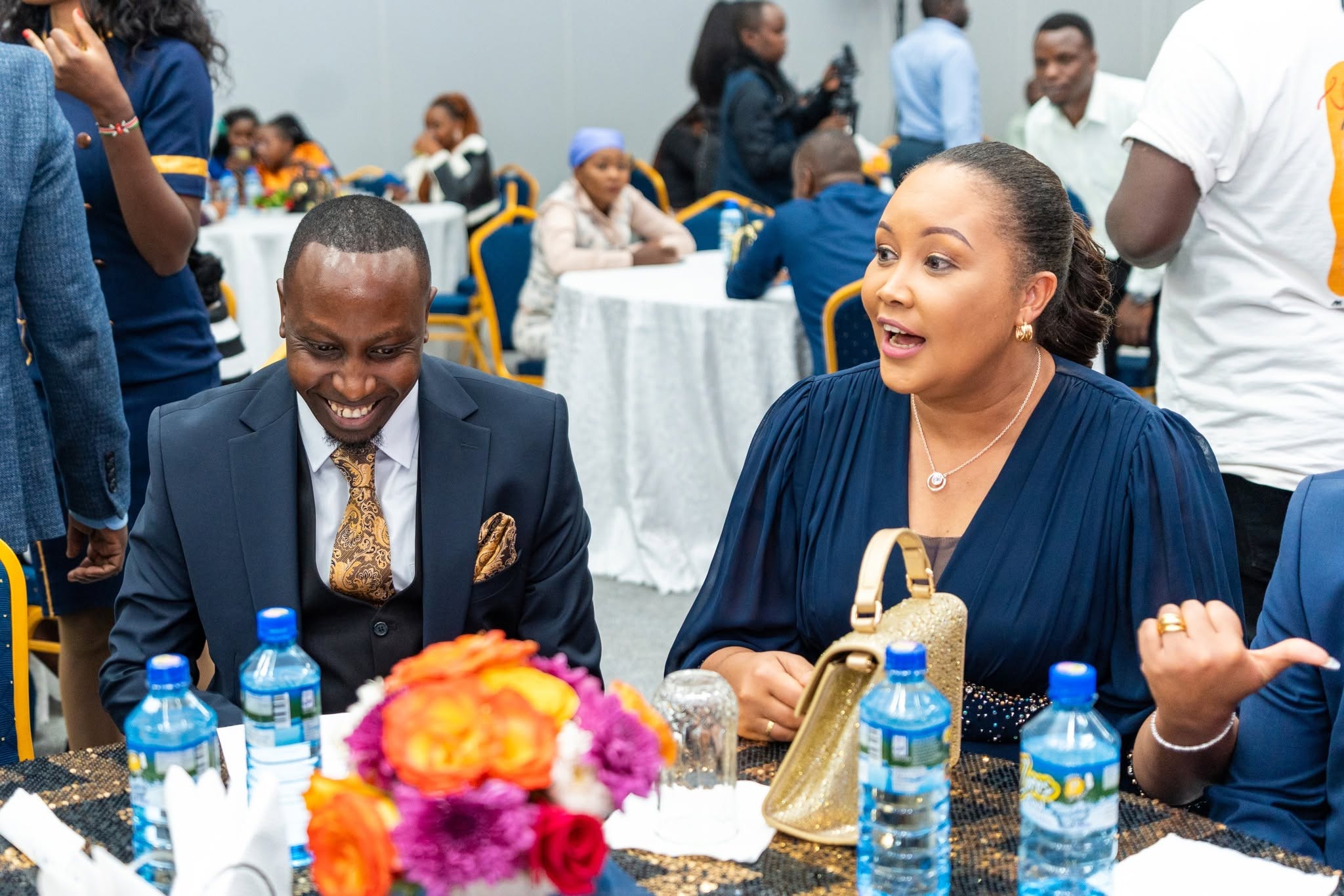 Corporate leaders and distinguished guests dining at the Starbrands banquet